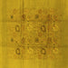 Square Oriental Yellow Industrial Rug, urb869yw