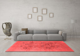 Industrial Red Washable Rugs