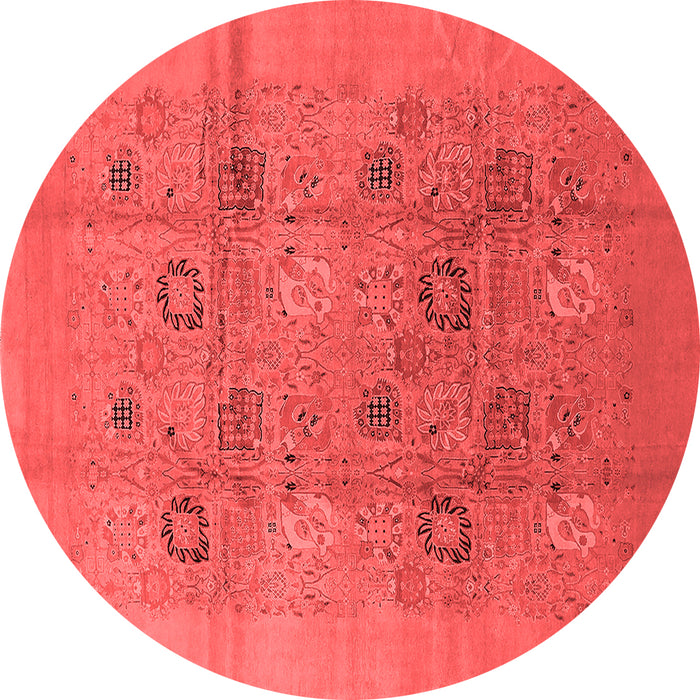 Machine Washable Oriental Red Industrial Rug, wshurb869red