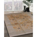 Machine Washable Industrial Modern Gold Brown Rug in a Family Room, wshurb869