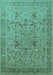 Oriental Turquoise Traditional Rug, urb870turq