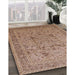 Machine Washable Industrial Modern Sienna Brown Rug in a Family Room, wshurb870