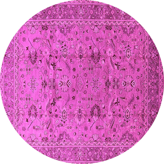 Round Oriental Pink Traditional Rug, urb870pnk