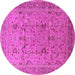 Round Oriental Pink Traditional Rug, urb870pnk