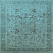 Square Oriental Light Blue Traditional Rug, urb870lblu