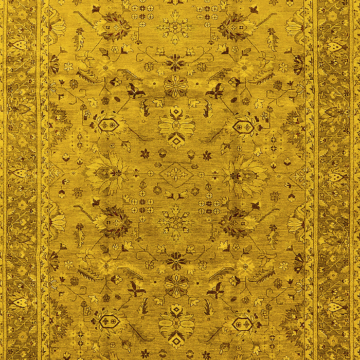 Oriental Yellow Traditional Rug, urb870yw