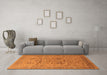 Machine Washable Oriental Orange Traditional Area Rugs in a Living Room, wshurb870org