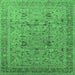 Square Oriental Emerald Green Traditional Rug, urb870emgrn