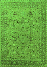 Oriental Green Traditional Rug, urb870grn