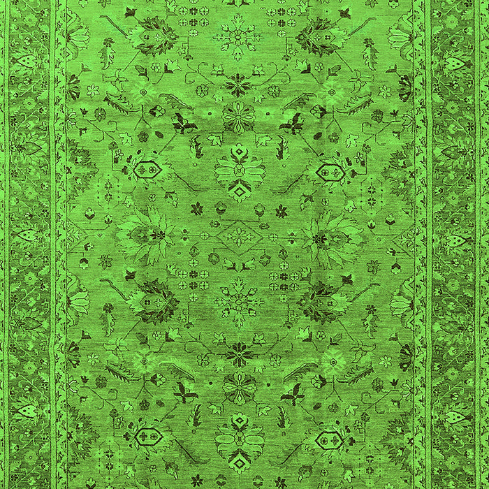 Oriental Green Traditional Rug, urb870grn