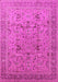 Machine Washable Oriental Pink Traditional Rug, wshurb870pnk