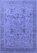 Machine Washable Oriental Blue Traditional Rug, wshurb870blu