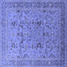 Square Oriental Blue Traditional Rug, urb870blu