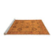 Sideview of Machine Washable Oriental Orange Traditional Area Rugs, wshurb871org