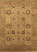 Machine Washable Oriental Brown Traditional Rug, wshurb871brn