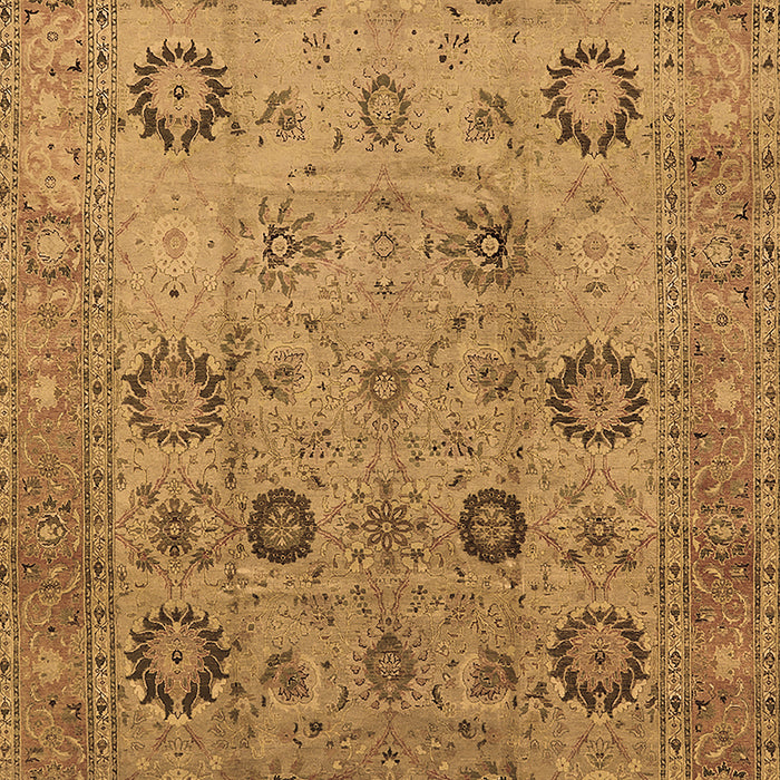 Machine Washable Oriental Brown Traditional Rug, wshurb871brn