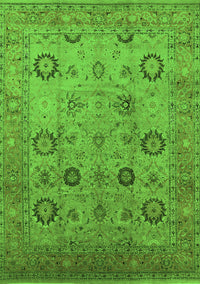 Oriental Green Traditional Rug, urb871grn