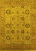 Oriental Yellow Traditional Rug, urb871yw