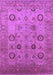 Machine Washable Oriental Purple Traditional Area Rugs, wshurb871pur