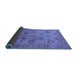 Sideview of Oriental Blue Traditional Rug, urb871blu