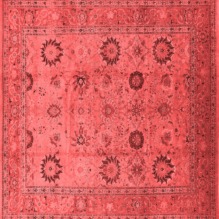 Machine Washable Oriental Red Traditional Rug, wshurb871red