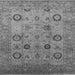 Square Machine Washable Oriental Gray Traditional Rug, wshurb871gry