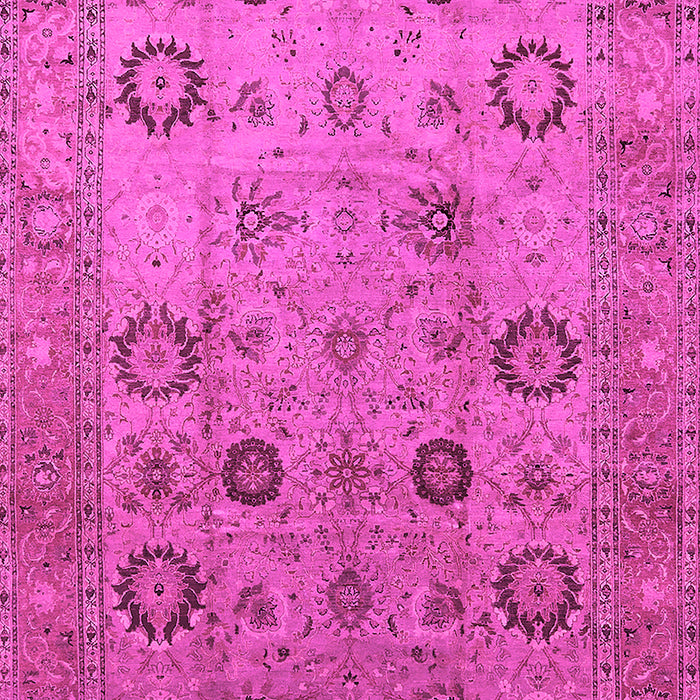 Machine Washable Oriental Pink Traditional Rug, wshurb871pnk