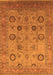 Machine Washable Oriental Orange Traditional Area Rugs, wshurb871org