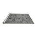 Sideview of Machine Washable Oriental Gray Traditional Rug, wshurb871gry