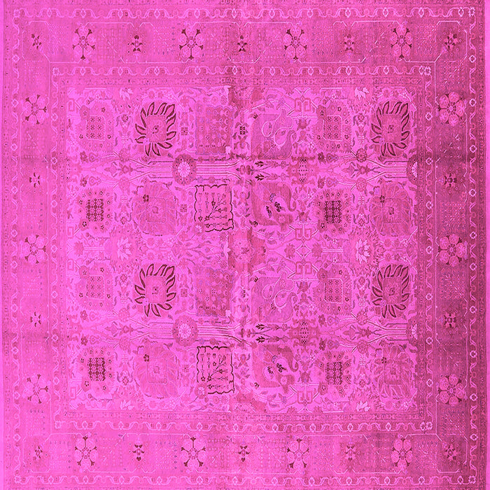 Square Oriental Pink Traditional Rug, urb872pnk