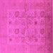 Square Oriental Pink Traditional Rug, urb872pnk