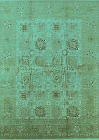 Oriental Turquoise Traditional Rug, urb872turq