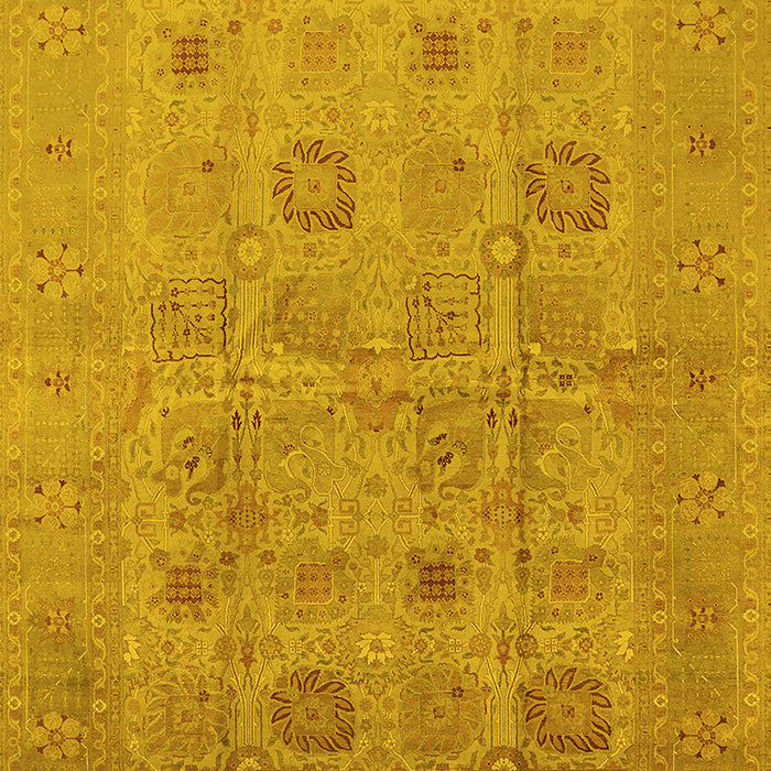 Oriental Yellow Traditional Rug, urb872yw