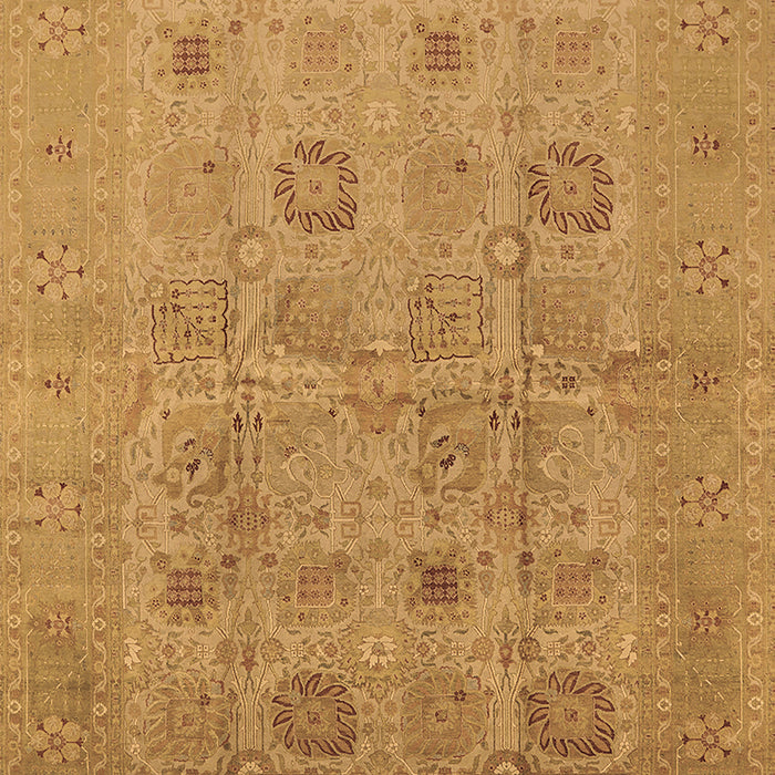 Machine Washable Oriental Brown Traditional Rug, wshurb872brn