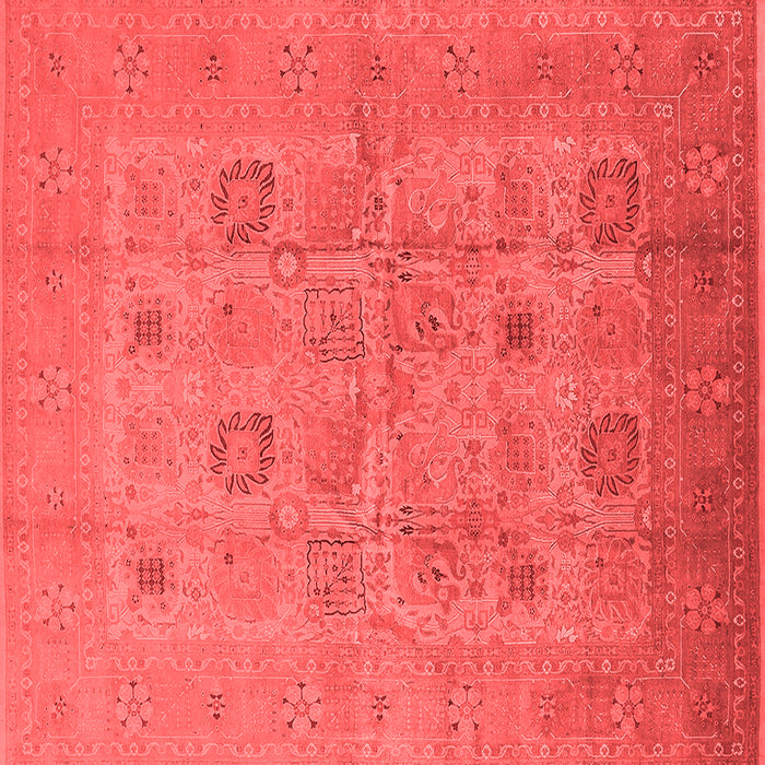 Machine Washable Oriental Red Traditional Rug, wshurb872red
