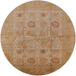 Round Machine Washable Industrial Modern Brown Sand Brown Rug, wshurb872