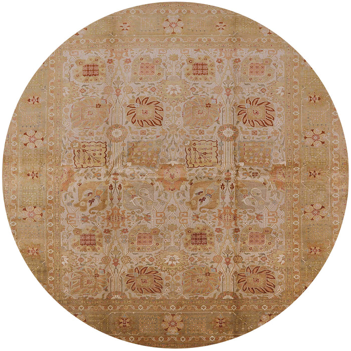 Round Machine Washable Industrial Modern Brown Sand Brown Rug, wshurb872