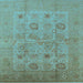Square Oriental Light Blue Traditional Rug, urb872lblu