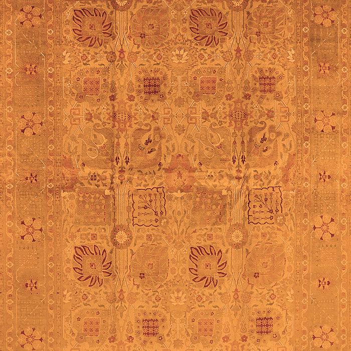 Machine Washable Oriental Orange Traditional Area Rugs, wshurb872org