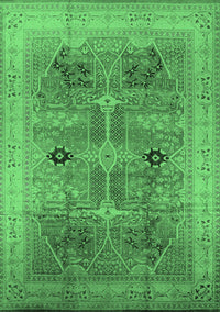 Oriental Emerald Green Traditional Rug, urb873emgrn