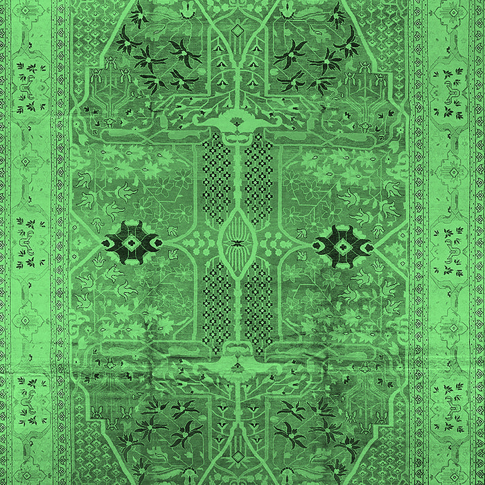 Oriental Emerald Green Traditional Rug, urb873emgrn