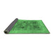Sideview of Oriental Emerald Green Traditional Rug, urb873emgrn