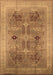 Machine Washable Oriental Brown Traditional Rug, wshurb873brn