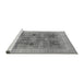 Sideview of Machine Washable Oriental Gray Traditional Rug, wshurb873gry