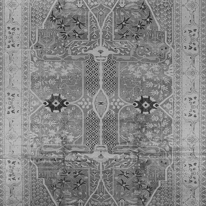 Machine Washable Oriental Gray Traditional Rug, wshurb873gry