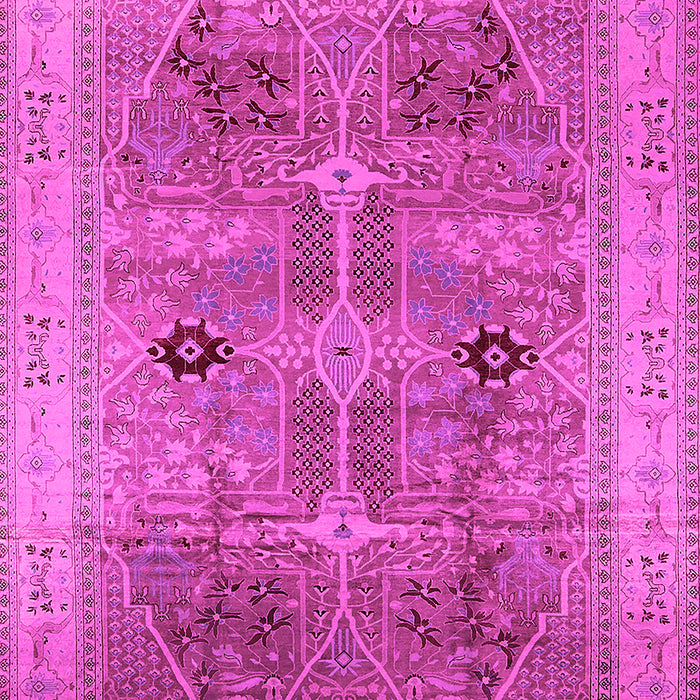 Machine Washable Oriental Pink Traditional Rug, wshurb873pnk