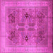Square Oriental Pink Traditional Rug, urb873pnk
