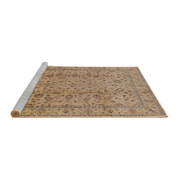 Sideview of Machine Washable Industrial Modern Light Brown Rug, wshurb874