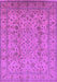 Machine Washable Oriental Purple Traditional Area Rugs, wshurb874pur