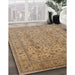 Machine Washable Industrial Modern Light Brown Rug in a Family Room, wshurb874